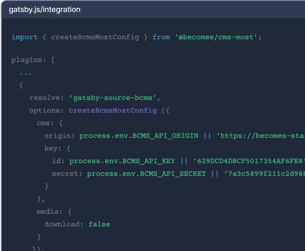 Gatsby.js integration