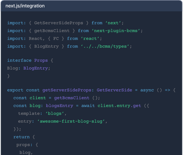 Next.js integration