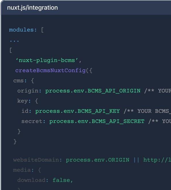 BCMS Nuxt.js integration